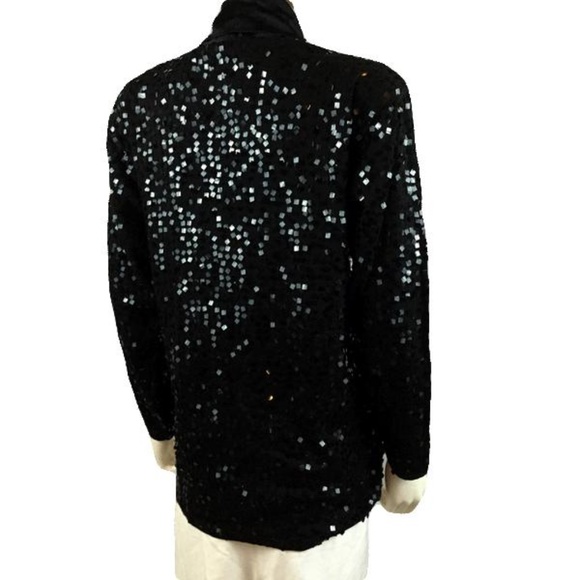 Lisa Ashley Top Black Sequin  Sz S SKU 000011 - Picture 4 of 4